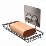 Porte savon - non sp�cifi� - mural - acier inoxydable - auto - adh�sif - 2 pi�ces