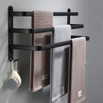 Porte - serviettes 3 �tages noir porte - serviettes - pour les salles de bains les chambres � coucher ...