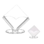 Porte - serviette en papier - transparent - acrylique - 16. 5 * 17. 5cm - design en c?ur - pratique et ... Porte - serviette en papier - transparent - acrylique - 16. 5 * 17. 5cm - design en c?ur - pratique et ...