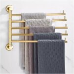 Porte - serviettes - dor - 5 bras pivotants - aluminium - 28 cm - antirouille
