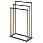 Porte - serviettes sur pied kuno portant pour vêtements et linge de salle de bain avec 3 niveaux détendage ... Porte - serviettes sur pied kuno portant pour vêtements et linge de salle de bain avec 3 niveaux détendage ...