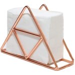 Porte serviette de table - zgeer - triangulaire - acier inoxydable - or rose - �l�gance chic