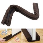 Boudin de porte double face pour prot�ger votre porte / fen�tre - marron - tissu - int�rieur - 90 x 12cm ...