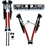 Porte - v�los sur attelage - amos - 3 v�los - montage sans cl� - pliable - bandes de fixation incluses ...