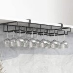 Porte - verres � vin sous larmoire sans per�age support - verres � pied suspendu porte - verres en fer ...