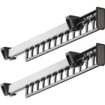 Porte - vtements armoire garde - robe extractible coulissant pour cintre - keeper - lot de 2 - noir