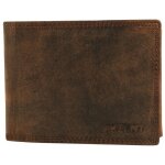 Portefeuille homme - akzent - cuir v�ritable - format horizontal compact - 6 fentes cartes bouton - pression ...