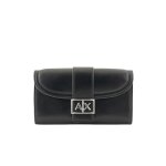 Portefeuille armani exchange femme ax classic noir polyurethane
