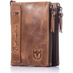 Portefeuille bullcaptain porte - monnaie cuir véritable marron design vintage rétro Portefeuille bullcaptain porte - monnaie cuir véritable marron design vintage rétro