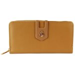 Portefeuille cham cham pour femme en synth�tique beige format horizontal pratique
