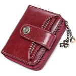 Portefeuille en cuir pour femmes12x10x3cmvin rougeporte - monnaie  glands porte - cartes porte - monnaie ...