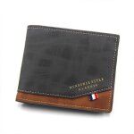 Portefeuille en cuir pour hommes porte - monnaie de luxe pliable hipster mince porte - cartes de crdit ...