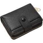 Portefeuille cuir petit unisexe - 1 standardantivol fermeture glissi�re compartiments carte chequier ...