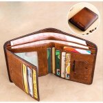 Portefeuille en cuir véritable pour homme - ecelen - petite bourse rétro de haute qualité - marron Portefeuille en cuir véritable pour homme - ecelen - petite bourse rétro de haute qualité - marron