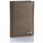 Portefeuille design portefeuille homme cuir beige n1913  trois volets - cadeau homme