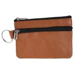Porte - cl�s pochette - excellanc - ex0453 - cuir mouton marron - compact horizontal - fermeture zipp�e ...
