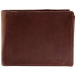 Portefeuille homme - excellanc - nadim - cuir v�ritable - marron - 8 emplacements cartes
