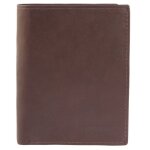 Portefeuille - excellanc - bahri - cuir vache marron - 8 fentes cartes - compact 12�95�2 cm