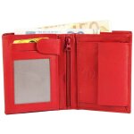 Portefeuille excellanc pour homme en cuir rouge intemporel