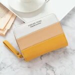 Portefeuille femme cuir rmega jaune - grande capacit - porte monnaie porte chquiers porte cartes