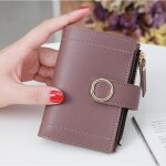Portefeuilles pour femmes - ecelen - mode violet - cuir - fermoir porte - monnaie