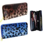 Portefeuille femme - marron - 8 emplacements cartes - souple - zippe - 11x22 cm