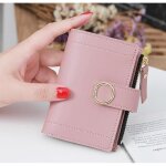 Portefeuilles pour femmes - ecelen - petit mode rose2 - cuir - femme - fermoir porte - monnaie