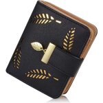 Portefeuille femme - marque - petit porte monnaie noir - polyester - pu - multi - cartes