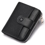 Portefeuille femme petit xjydncg porte monnaie femme - blocage rfid - noir