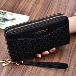 Portefeuille femme - rmega - noir - cuir pu écologique - grande capacité Portefeuille femme - rmega - noir - cuir pu écologique - grande capacité