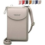 Portefeuille femme sac  bandoulire en pu cuir porte monnaie tlphone portable mini pochette porte ...