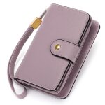 Portefeuille femme slim - xjydncg - cuir pu - porte monnaie femme rfid blocage - violet