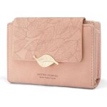 Portefeuille femme - xjydncg - cuir pu - porte monnaie femme - petit - avec 10 porte carte - rose