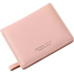 Portefeuille femme xjydncg pu cuir petit porte monnaie femmes slim court portefeuilles - rose
