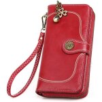 Portefeuille femmeporte - monnaie lgant en cuir pour femmes de grande capacit avec 11 porte - cartes ...