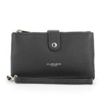 Portefeuille - flora co paris - grand portefeuille femme - synth�tique souple - noir - 2 compartiments ...