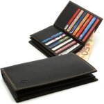 Portefeuille - tout en un - homme - 19 emplacements - noir - dimensions 155x105 cm