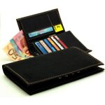 Portefeuille - 1er prix - noir - 6 compartiments - souple - zipp�e