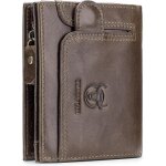 Portefeuille homme cuir bullcaptain porte monnaie homme - mode - 12. 5x3. 5x9. 5cm - marron01