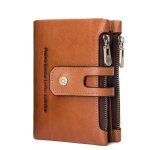 Portefeuille homme en cuir véritable vintage porte - monnaie pour cartes de crédit anti piratage - marron ... Portefeuille homme en cuir véritable vintage porte - monnaie pour cartes de crédit anti piratage - marron ...