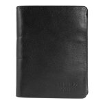 Portefeuille homme - leonardo verrelli - mod�le vertical - cuir vachette - noir - 5 emplacements cartes ...