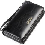 Portefeuille homme long weixier porte monnaie homme - 20x5x12cm - noir