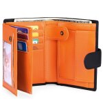 Portefeuille homme xjydncg porte monnaie homme avec blocage rfid - nmjh01 - noir orange