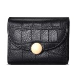 Portefeuille - inf - femme - cuir vritable - anti - rfid - noir