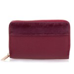 Portefeuille femme zipp rouge
