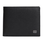 Portefeuille noir homme tommy hilfiger th flag mini cc wall