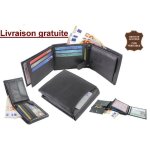 Portefeuille porte - cartes en véritable cuir pour homme Portefeuille porte - cartes en véritable cuir pour homme