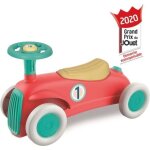 Porteur baby clementoni - ma premire voiture - 100% recycl - roues directrices et klaxon