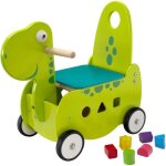 Porteur en bois pour bb le dinosaure - i m toy - pousseur porteur chariot de marche volutif bb + ...