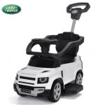 Land rover defender porteur enfant 2 - en - 1 - blanc - 1 � 3 ans - licence officielle - barre de pouss�e ...